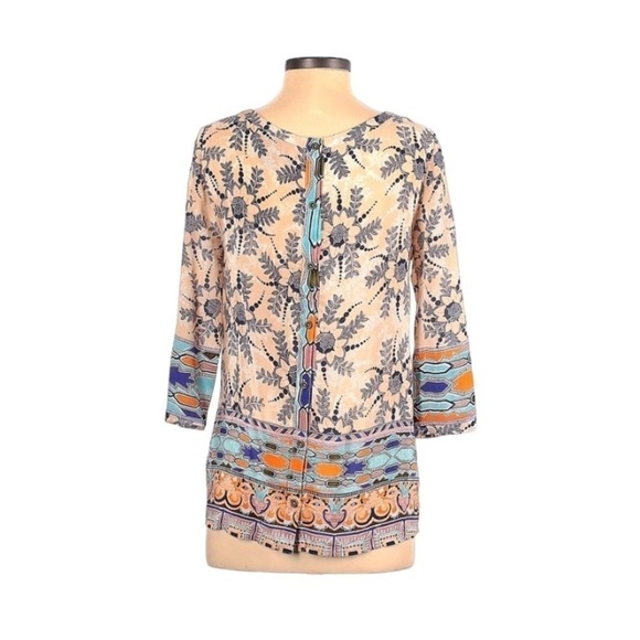 Anthropologie Maeve Silk Sidney Floral Blouse Top - Picture 3 of 11